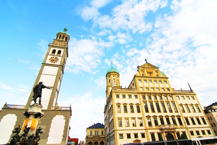 Augsburg Innenstadt, Perlachturm mit Rathaus